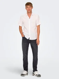 ONSYOKE Średnia talia Krój tapered Jeans