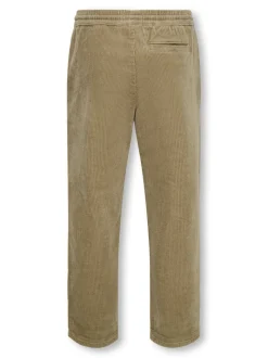 OSJLINUS Krój tapered Corduroy Spodnie